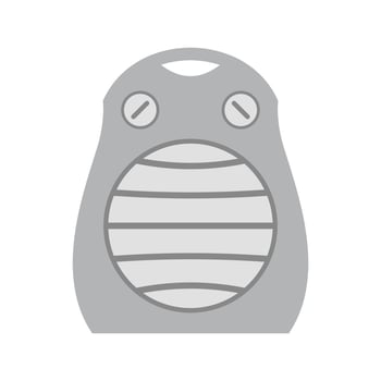 Fan Heater Flat Greyscale Icon vector