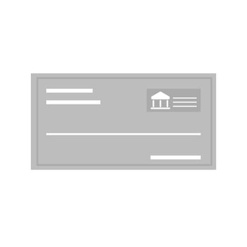 Cheque Flat Greyscale Icon vector