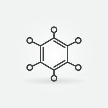 Chemical Formula Structure vector Biochemistry concept line minimal icon
