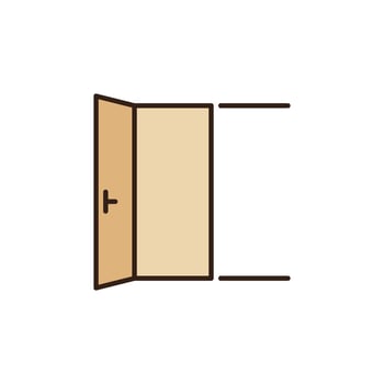 Open Door vector concept colored icon or symbol