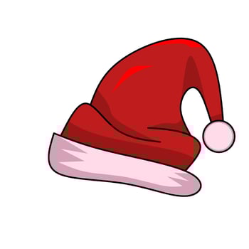 santa hat icon design, red hat santa with elegant concept vector