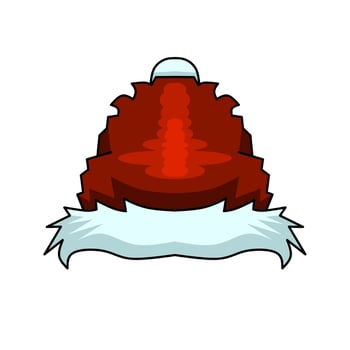 santa hat icon design, red hat santa with elegant concept vector