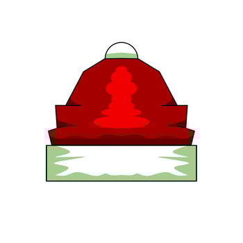santa hat icon design, red hat santa with elegant concept vector