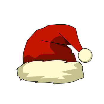 santa hat icon design, red hat santa with elegant concept vector
