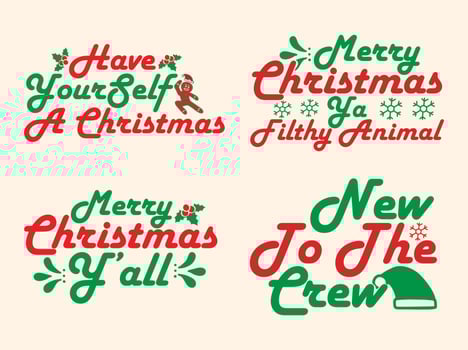 Christmas svg t-shirt design  set, Christmas  quote design,retro t-shirt design,merry christmas t-shirt vector