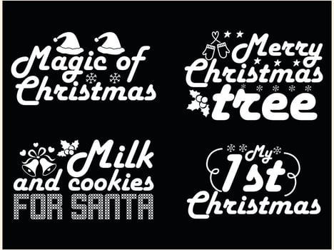 Christmas svg t-shirt design  set, Christmas  quote design,retro t-shirt design,merry christmas t-shirt vector