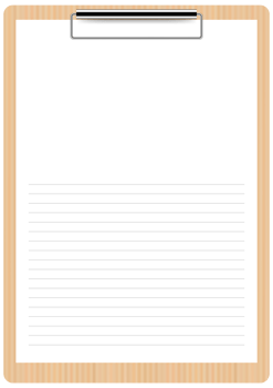 Wood Clipboard with paper png