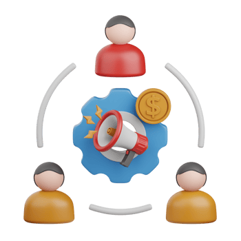 3d rendering affiliate marketing isolated useful for advertising, advertisement and promotion design png
