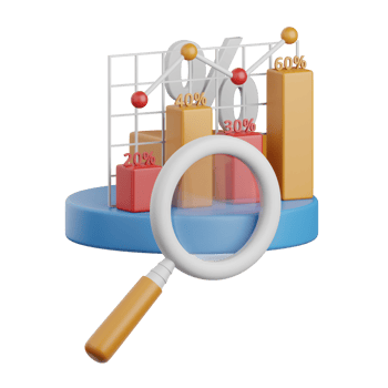 3d rendering research isolated useful for marketing, advertising, advertisement and promotion design png