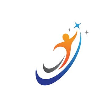 Human character logo sign vector