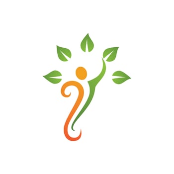 Human character logo sign vector