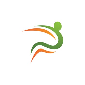 Human character logo sign vector