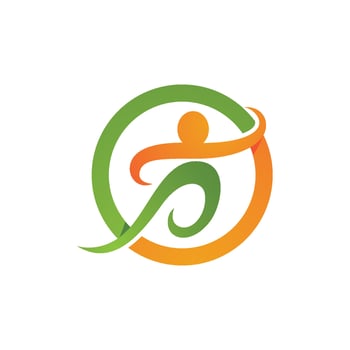 Human character logo sign vector