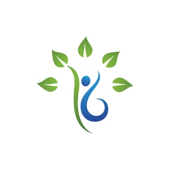 Human character logo sign vector