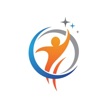 Human character logo sign vector