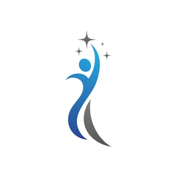 Human character logo sign vector