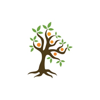 family tree logo template vector