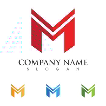 M Letter Logo Template vector