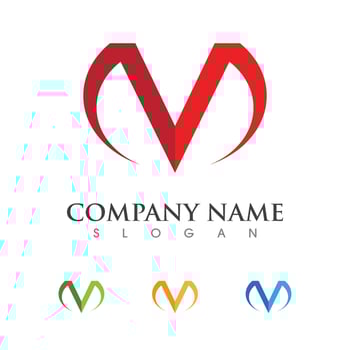 V Letter Logo Template vector