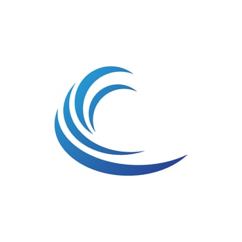 Water wave icon vector
