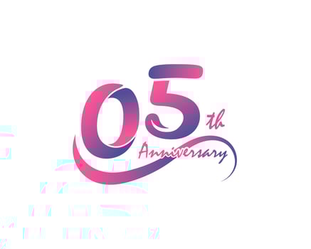 5 years anniversary logotype. 5th Anniversary template design for Creative poster, flyer, leaflet, invitation card vector