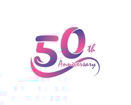 50 years anniversary logotype. 50th Anniversary template design for Creative poster, flyer, leaflet, invitation card vector