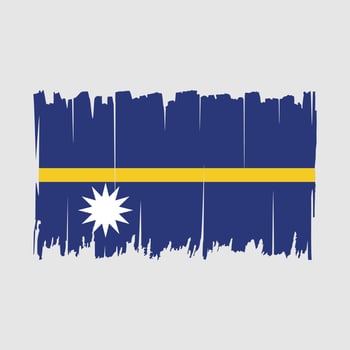 Nauru Flag Brush Vector Illustration