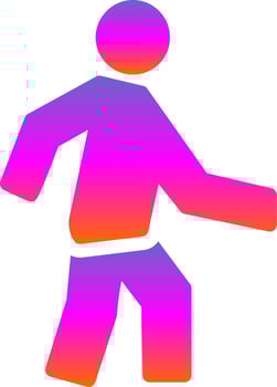 Walking Vector Icon Design