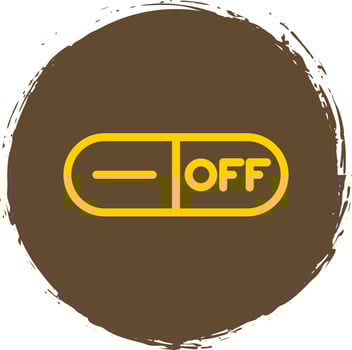 Toggle Off Vector Icon Design