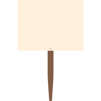 Demonstration or opposition, isolated empty protesting placard. Isolated banner with copy space, riot or claims png