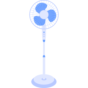 ventilator electric fan cartoon icon. household devices for air cooling and conditioning, climate control png
