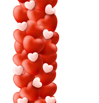 valentine heart love realistic balloon png