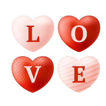 valentine heart love realistic balloon png