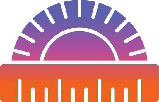 Protractor Vector Icon Design