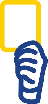 Yellow Card Vector Icon Design