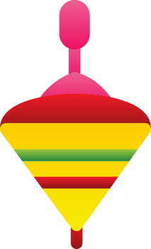 Spinning Top Vector Icon Design