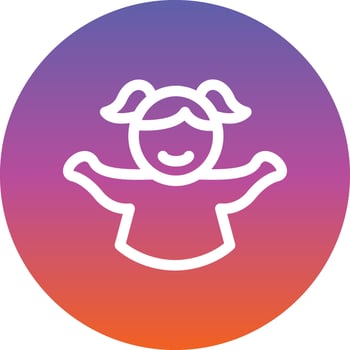 Baby Girl Vector Icon Design