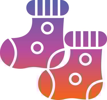 Baby Socks Vector Icon Design