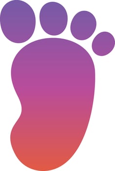 Footprint Vector Icon Design