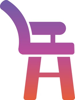 High Chair Vector Icon Design