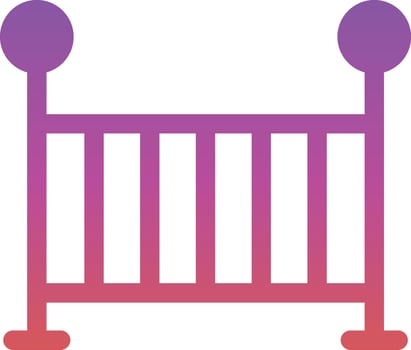 Baby Crib Vector Icon Design