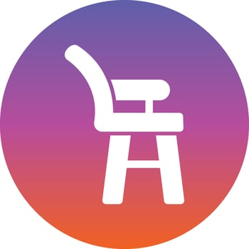 High Chair Vector Icon Design
