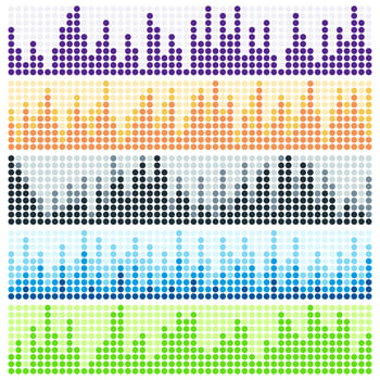 Sound waves vector set. Audio equalizer. Sound audio waves isolated on white background