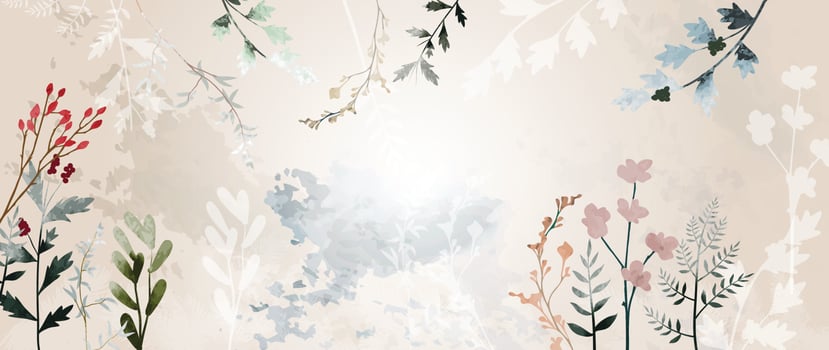 Christmas and watercolor abstract natural winter botanical leaves background vector. Decorative elements of hand painted watercolor leaf branch. Design for wallpaper, cover, invitation card, poster. vector