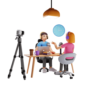 Content Creator Recording Video, 3D Character Illustration png