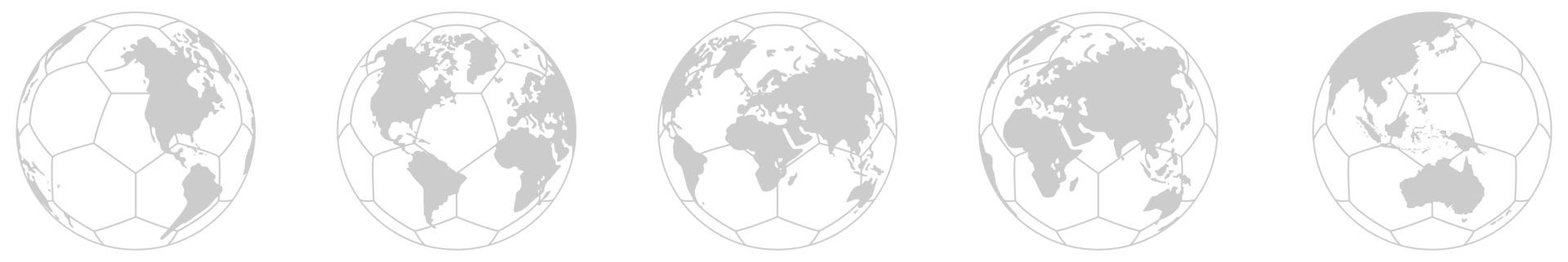 World Map on the Foot Ball Silhouette for Icon, Symbol, Pictogram, Sport News, Art Illustration, Apps, Website or Graphic Design Element. Format PNG