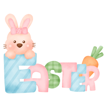 Watercolor Easter bunny png