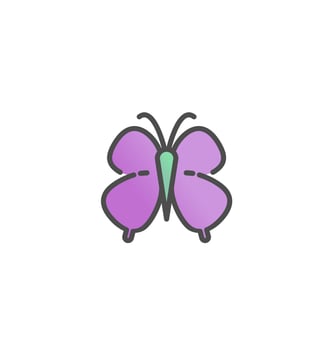 butterfly icon vector illustration logo template for many purpose. Isolated on white background.