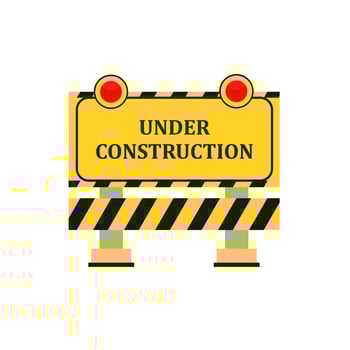 Flat under construction sign in vector design