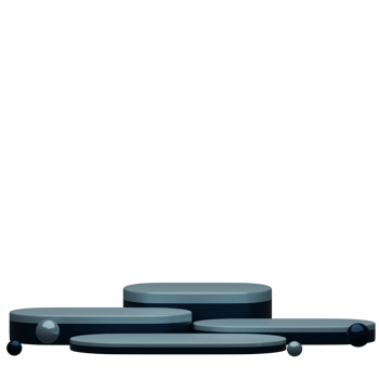 3d rendered blue themed cylindrical podium perfect for product photoshoot png